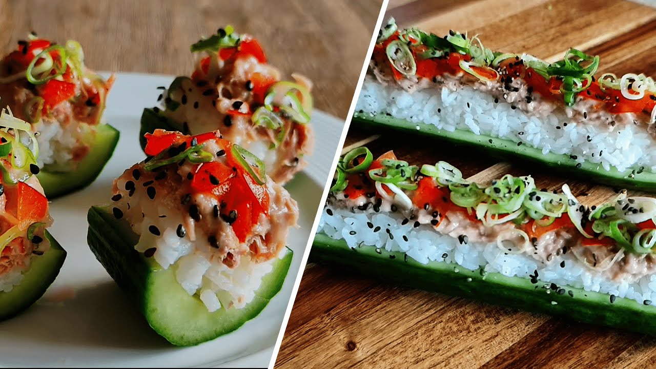 Cucumber Boat Sushi | Easy Tuna Mayo Recipe at Home
