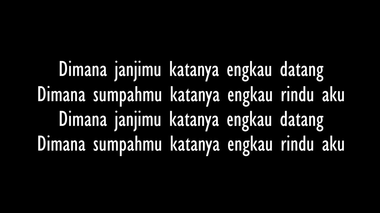 Bagindas - Dimana Sumpahmu Lirik