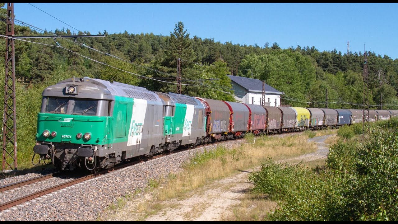 Sur la ligne des Causses avec les BB 67400 Fret Juillet 2022