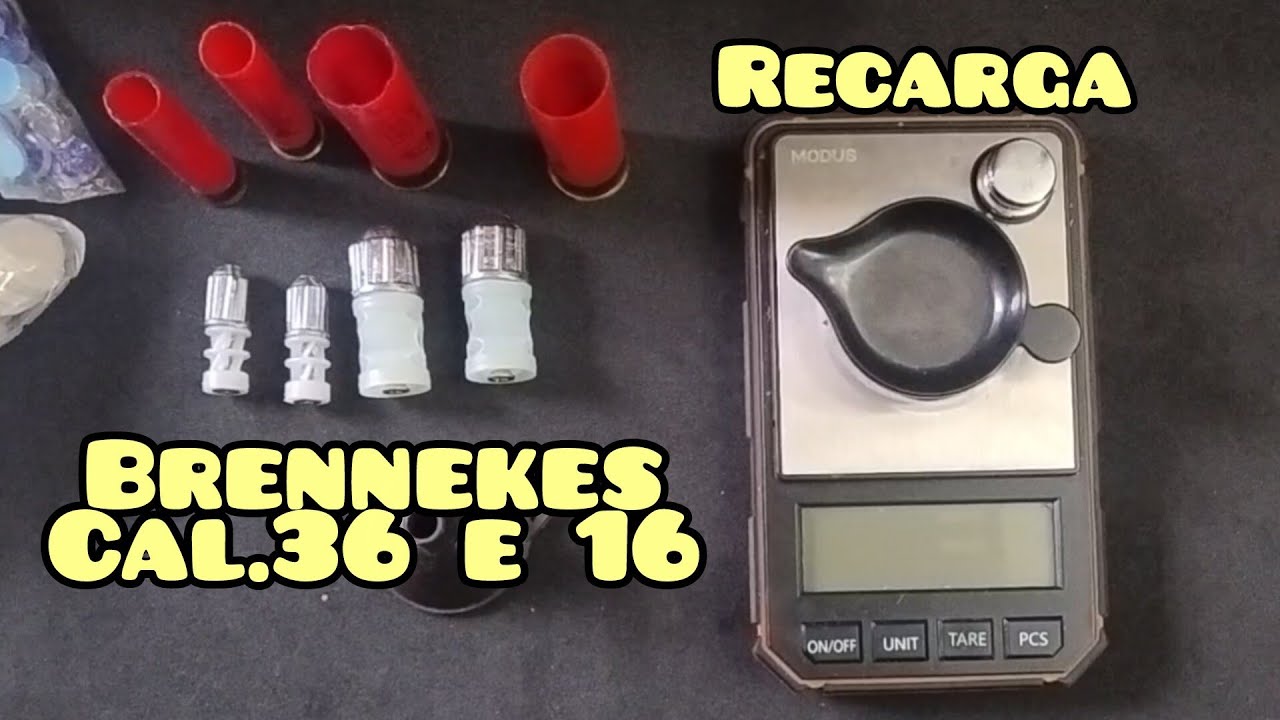 Recarga balotes Brennekes cal. 36 bore e 16 Ga.