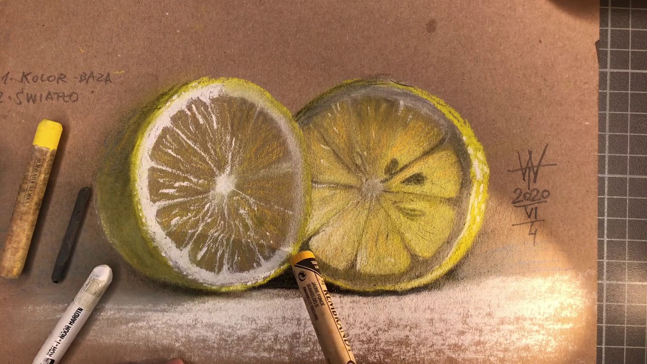 JAK NAMALOWAĆ CYTRYNĘ PASTELAMI