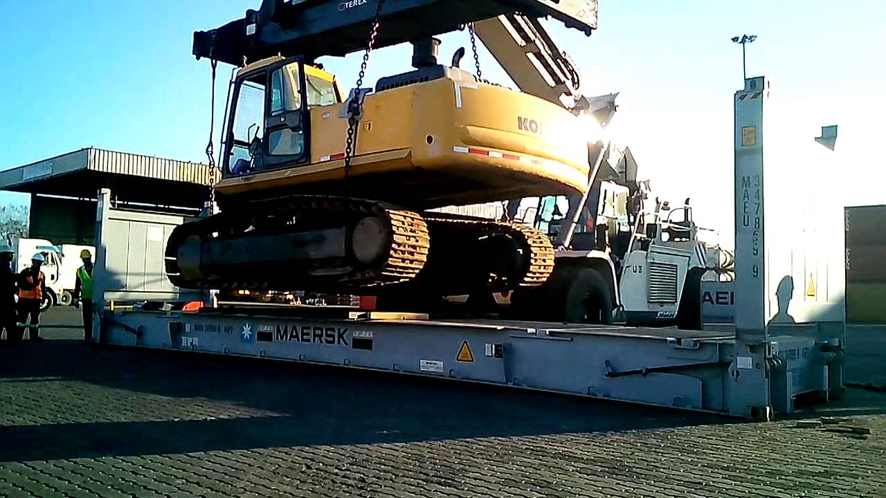Conteiner 40 Flat Rack excavator PC450-6