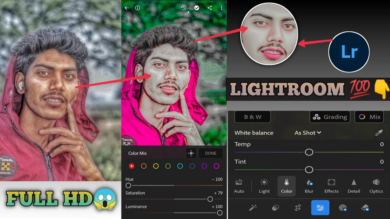 Lightroom HDR skin😲 editing all problem solve 🤭 live video🙏🙏 