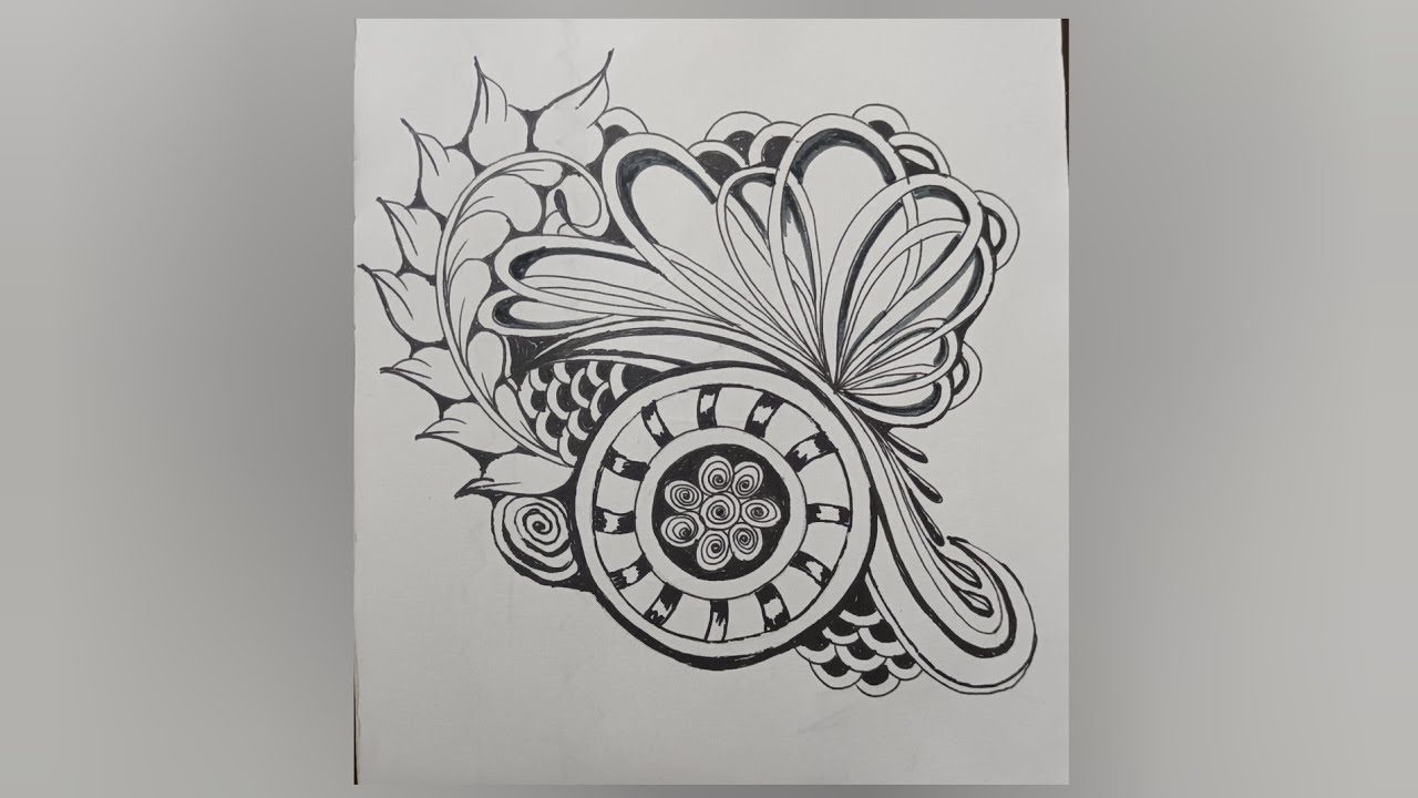 How to draw Simple zentangle pattern // for beginners || step by step #drawing #foryou #drawing
