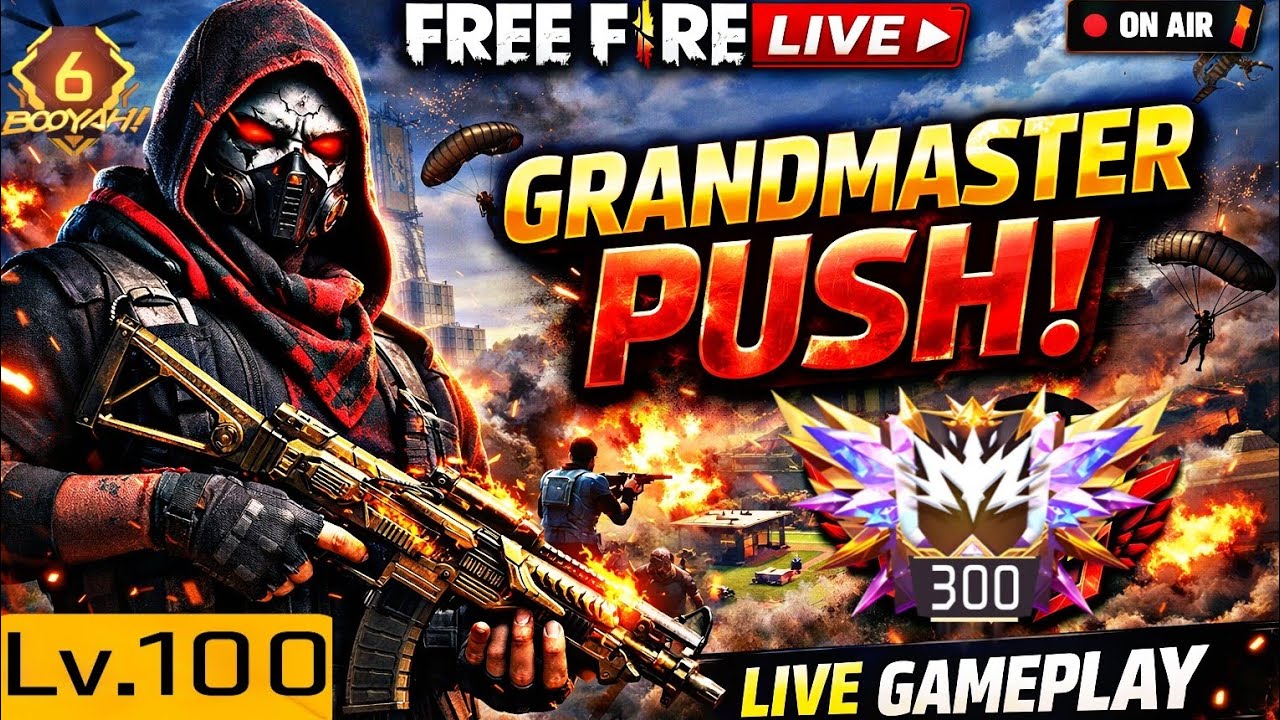 🔥Free fire Live Streaming Grandmaster Push 🔥