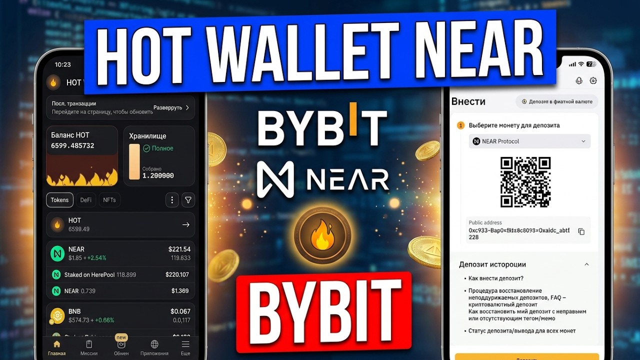 $HOT WALLET NEAR НА BYBIT. Как вывести на биржу