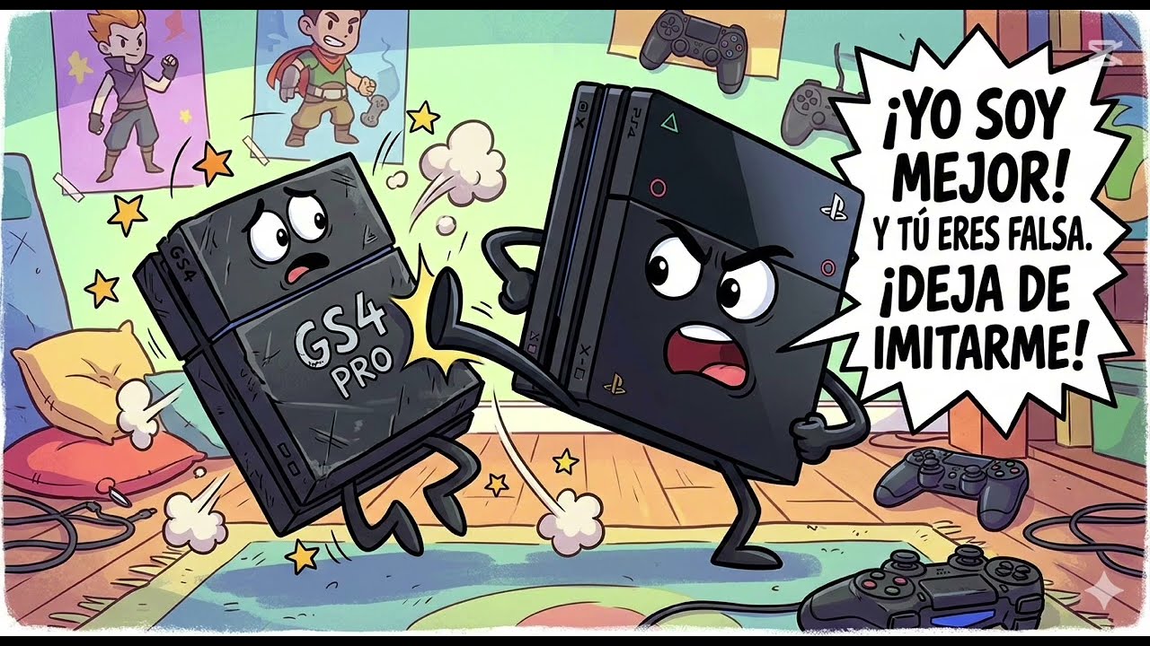 La ps4 pro se enoja con  la gs4 pro por copiarle