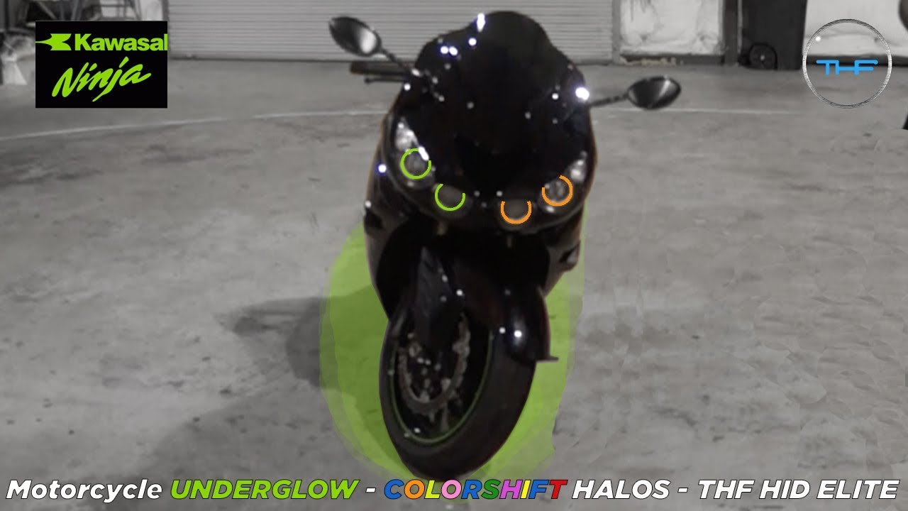 Kawasaki Ninja ColorSHIFT Halos + Motorcycle Underglow Kit