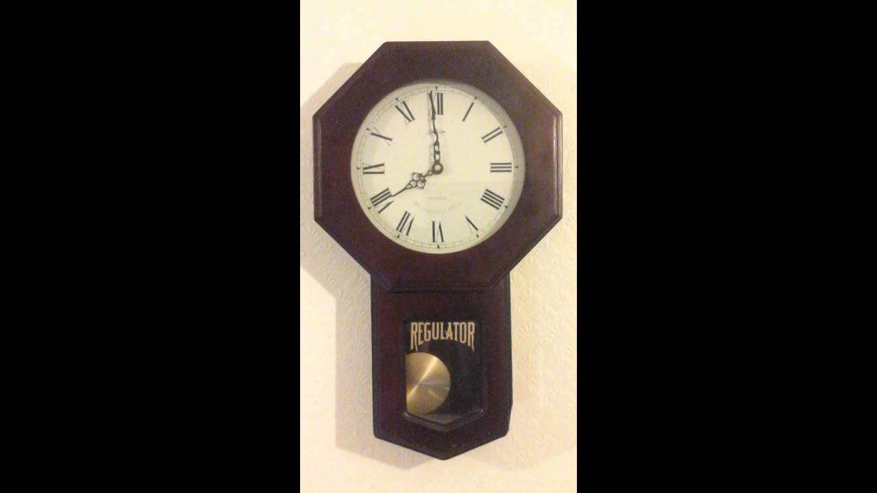 Sunbeam Regulator Quartz Pendulum Wall Clock with Westminster Chimes
