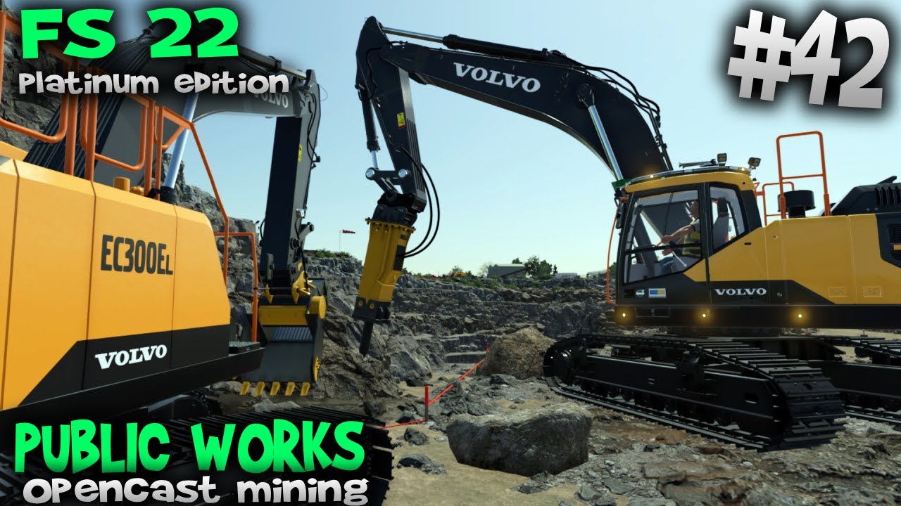 Открытая добыча 👷🏽Общественная работа 👷🏽 Farming Simulator 2022