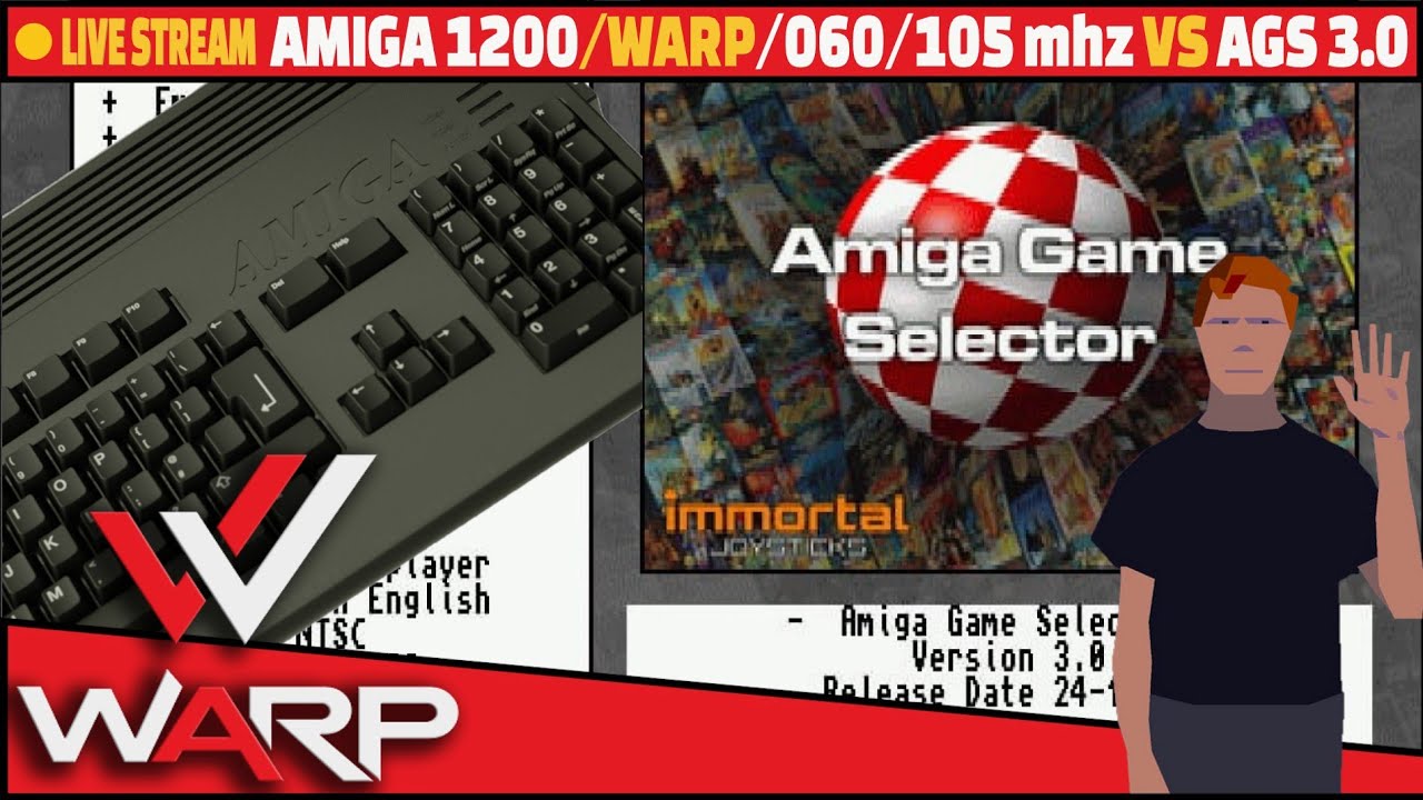 LIVE - Wieczor z AMIGA❤️ Amiga1200/Warp1260 vs A.G.S. 3.0🔥Gry i demoscena ❤️