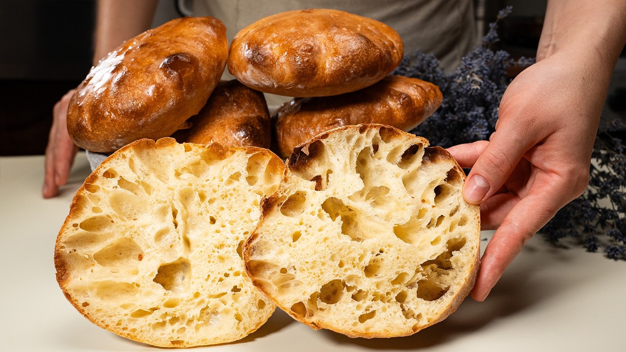 Just 0.5 g Yeast? No Kneading — Just Mix & Wait! Easy, Delicious & Extra Fluffy Bread 🥖