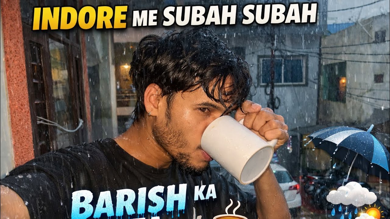 🌧️ Indore Me Subah Subah Barish Ka Maza ☕ | Morning Vlog