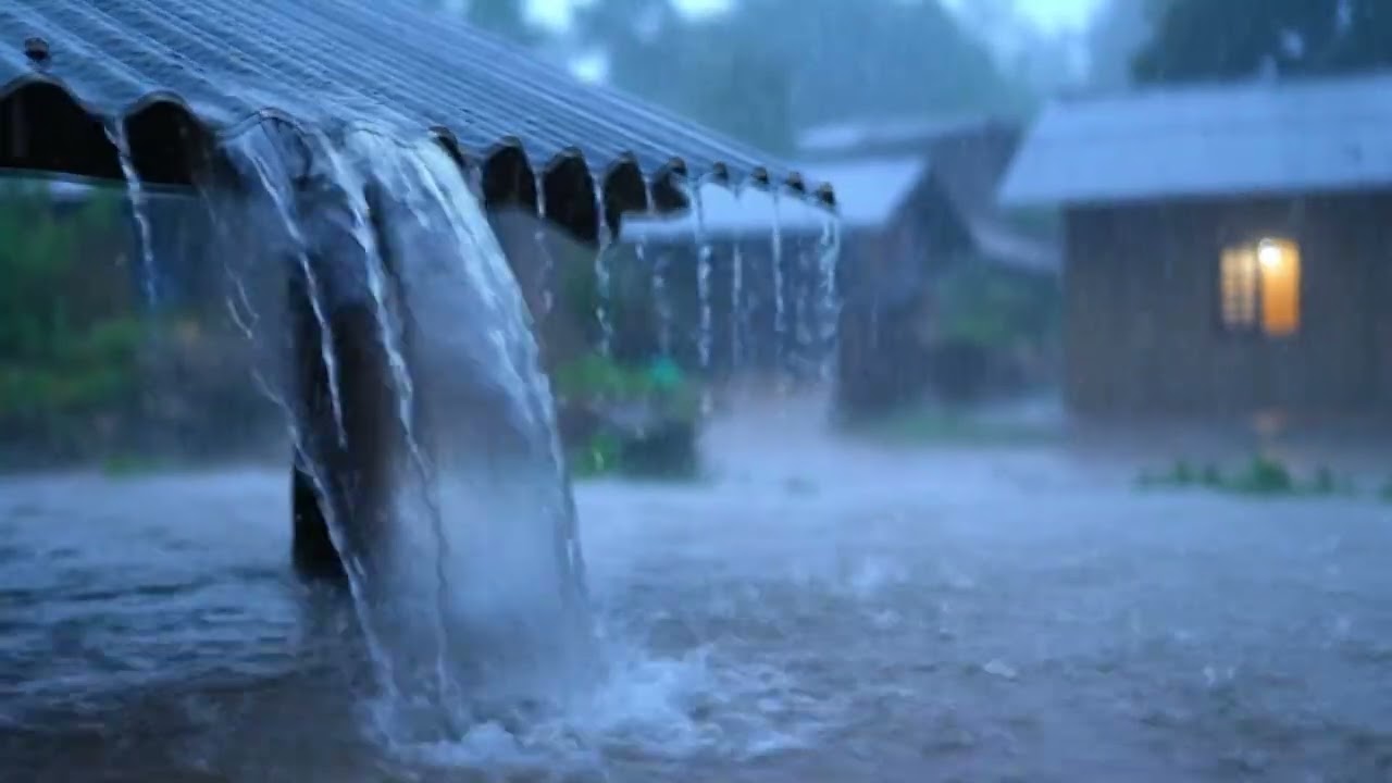 ASMR heavy  Rain and Thunder Sounds For Sleeping, Relaxing