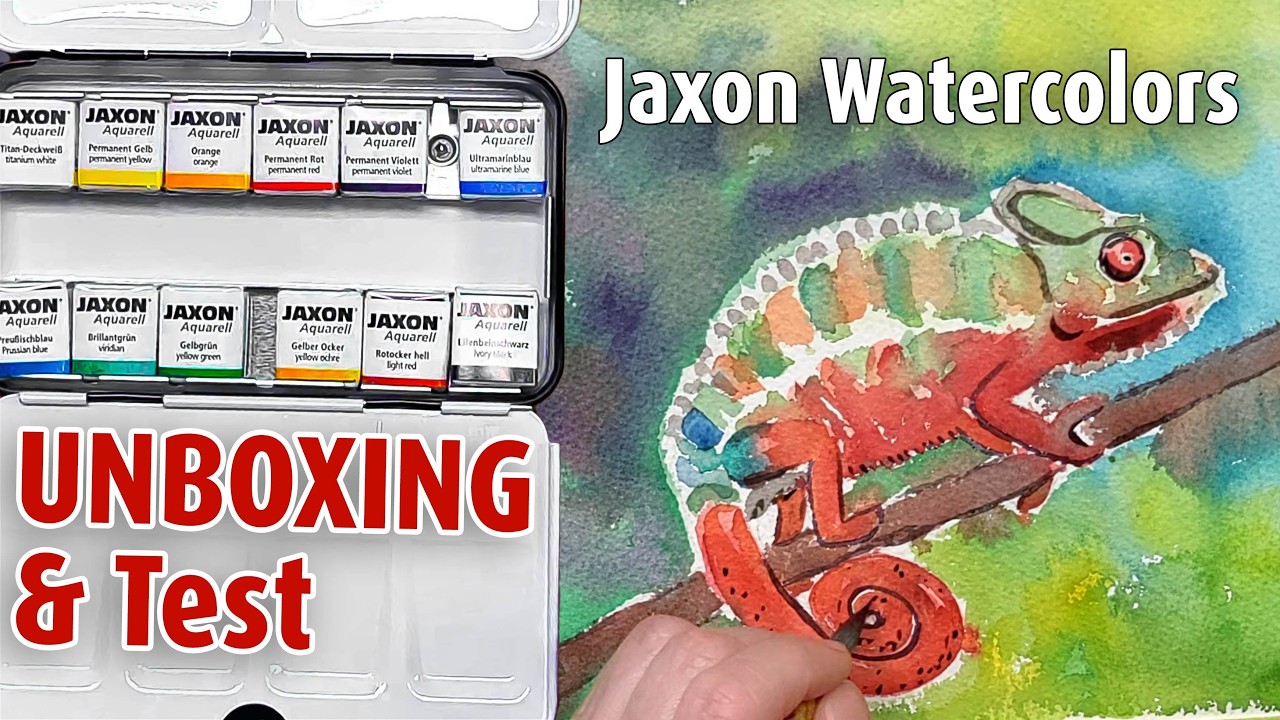 UNBOXING & Test: Compact & Vibrant Jaxon Watercolors for On-the-Go Painting 🎨