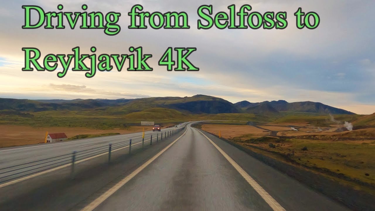 South Iceland 4K - Driving from Selfoss to Reykjavik 4K - Winter Time