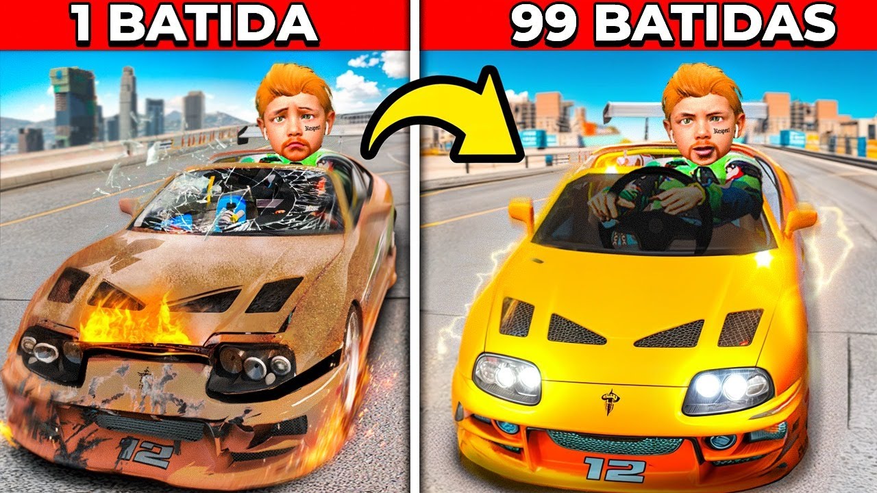 A CADA VEZ QUE EU BATER, meu carro de CRIANÇA fica MELHOR!! (GTA 5 rp)