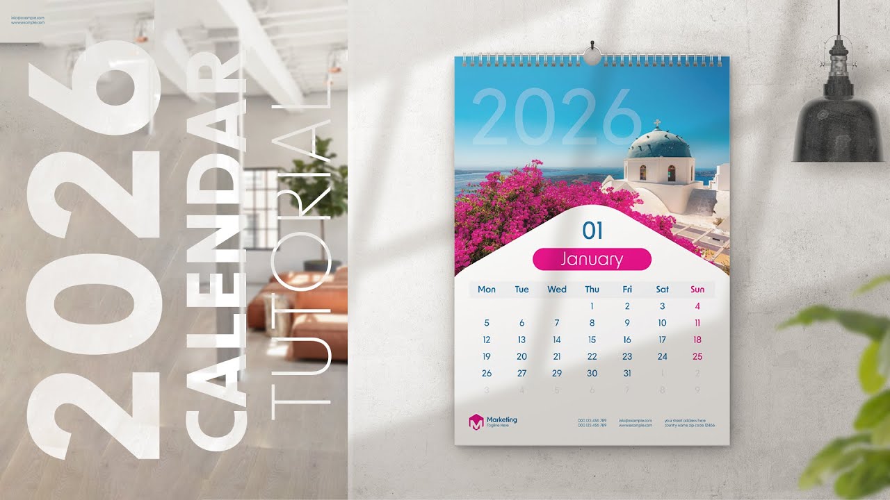 Create a 2026 Wall Calendar in Adobe Illustrator Step by Step Tutorial