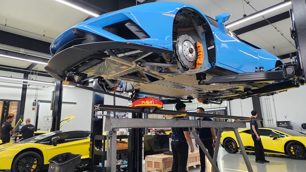 Измерение кузова после аварии Lamborghini Huracan с помощью Naja 3D