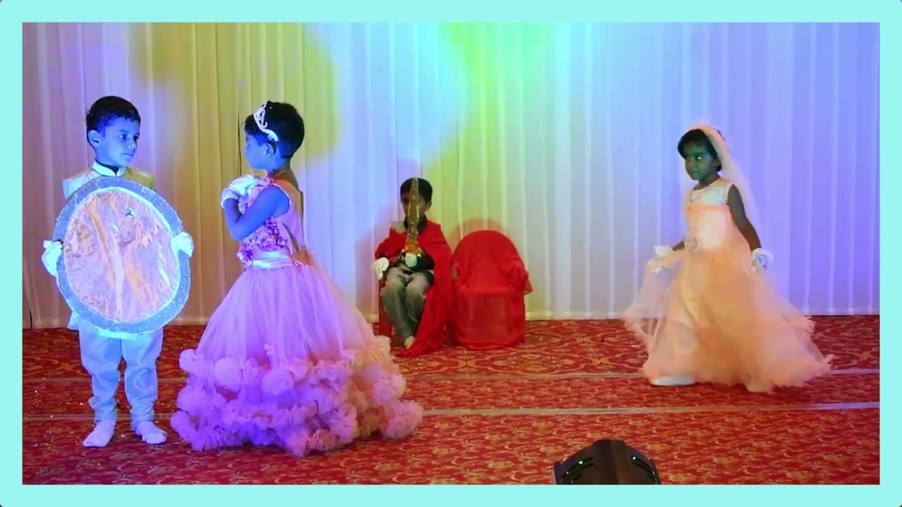 Our Kindergarten kids enthusiastically performing Snow White Dance Drama