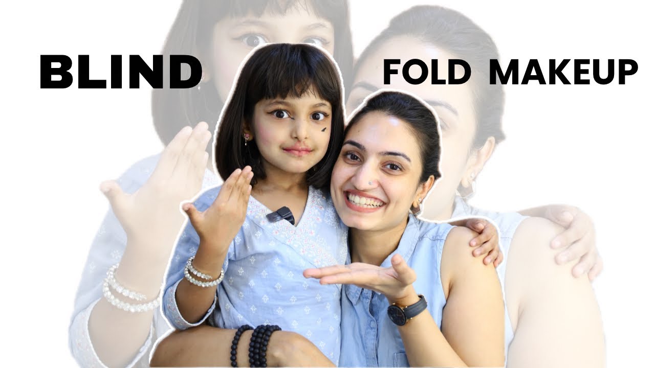 Blind Fold makeup | Makeup challenge 💪| With Sihi 💖| Challenge video 💪 ​⁠@VaisshnaviStudios