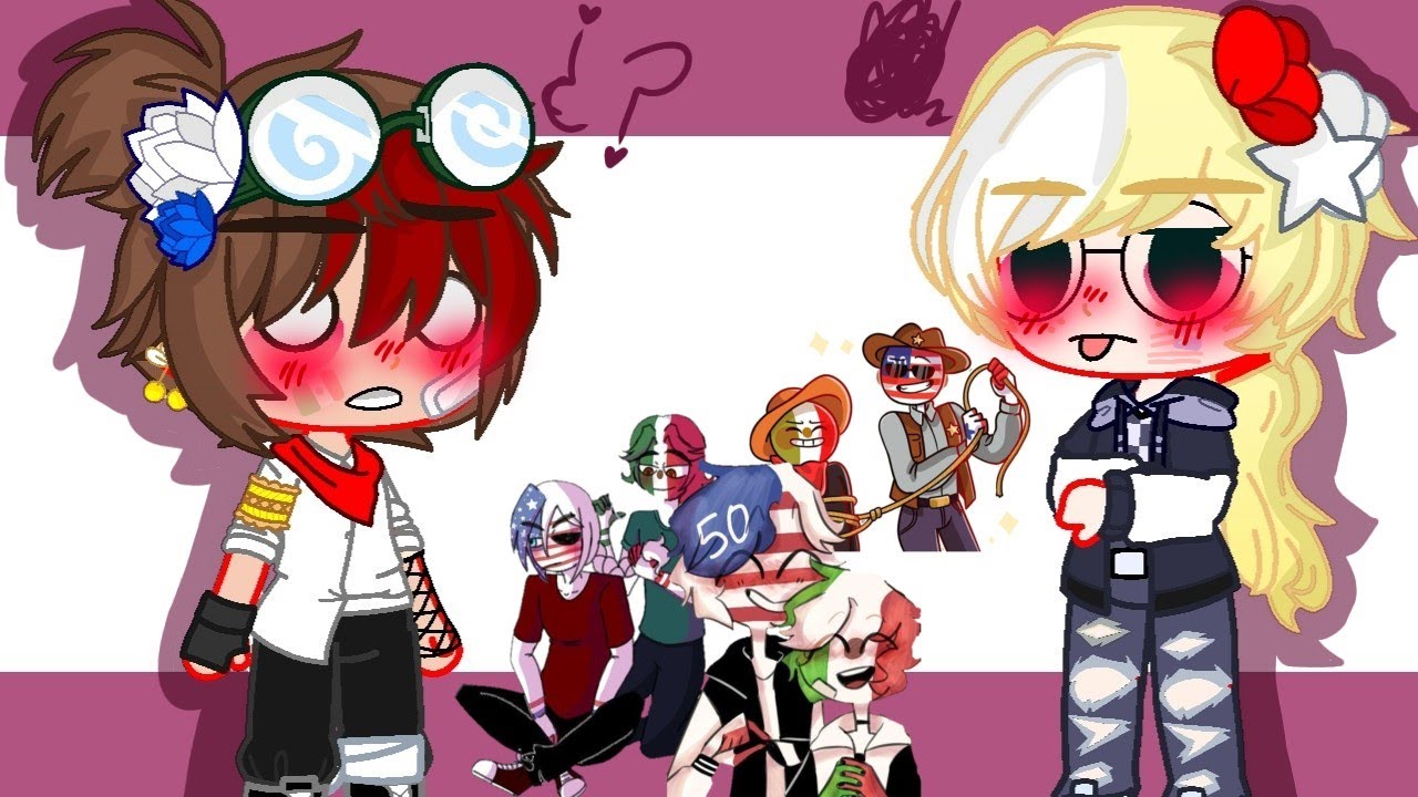 💕🇲🇽Usa y México reaccionan al usamex🇺🇲💕//usamex//contryhumans//gacha club.