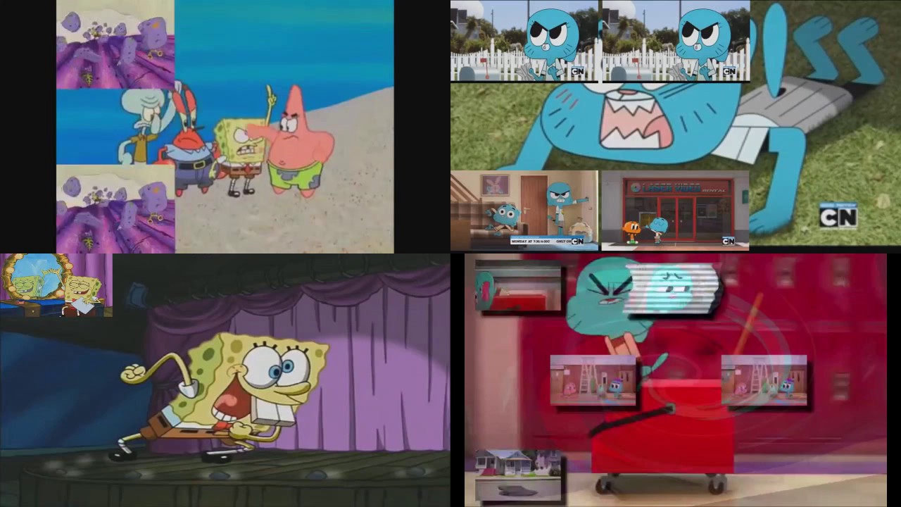 [Request] Sparta Venom Remix Quadparison (SpongeBob vs. Gumball)