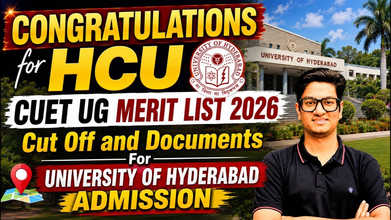 HCU cuet ug merit list out for 2026 ! Safe rank for admission