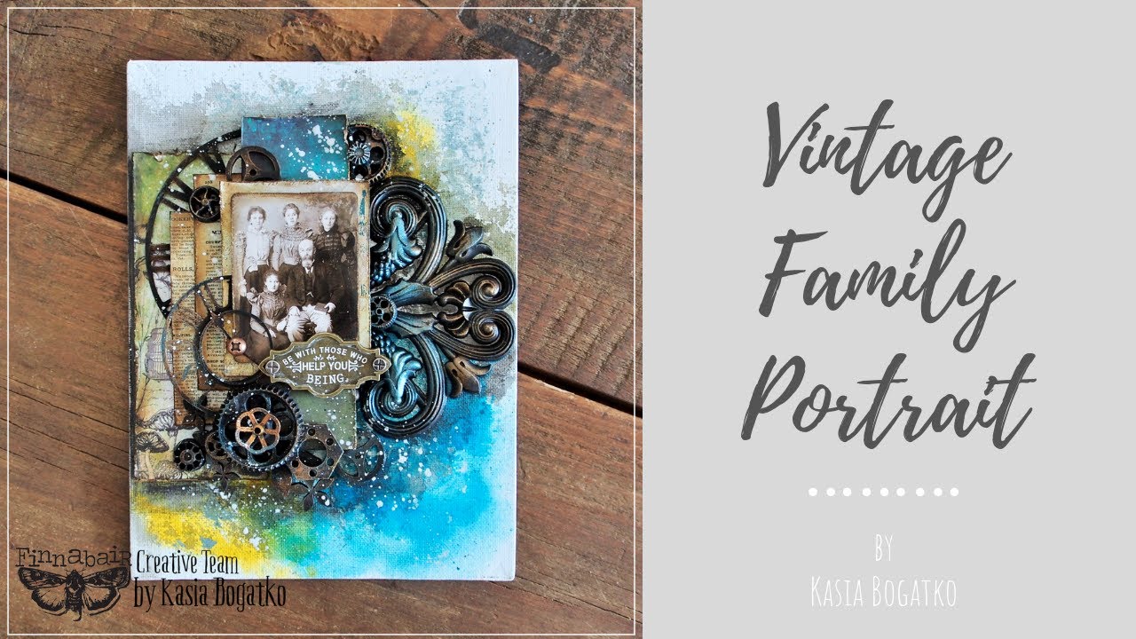Vintage Family Portrait - mixed media art by Kasia Bogatko