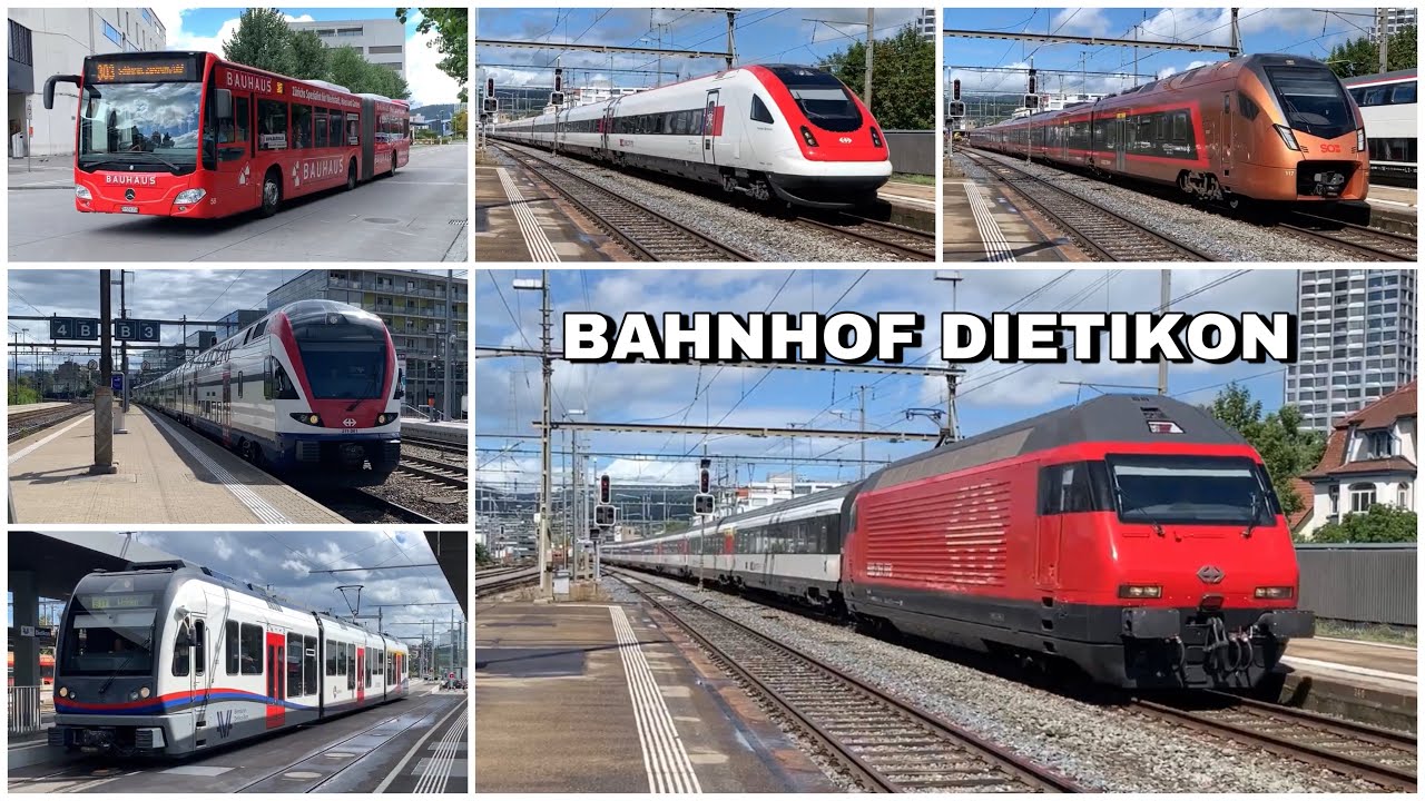Züge beim Bahnhof Dietikon | Trains at Dietikon station (2022)