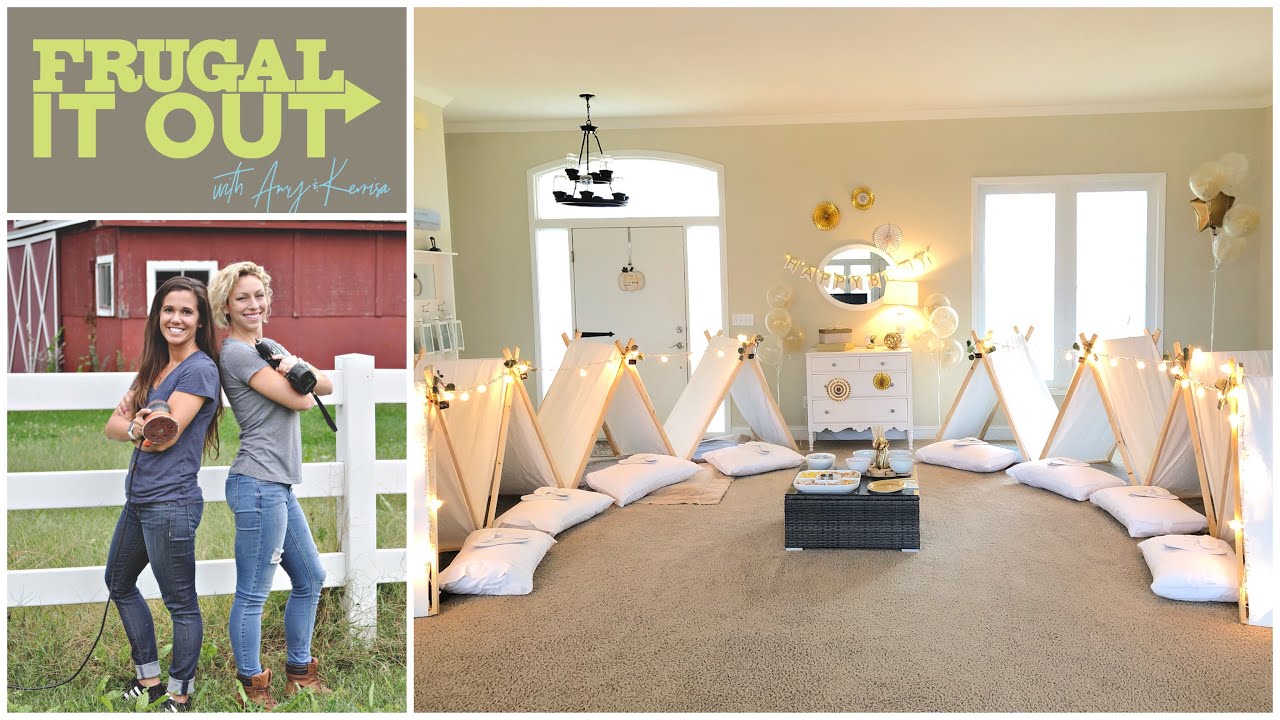 Sleepover tents- adorable but affordable birthday party ideas