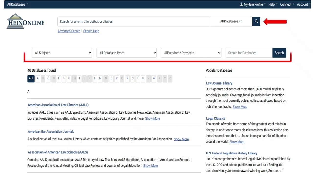How to search - HeinOnline: searching for journals