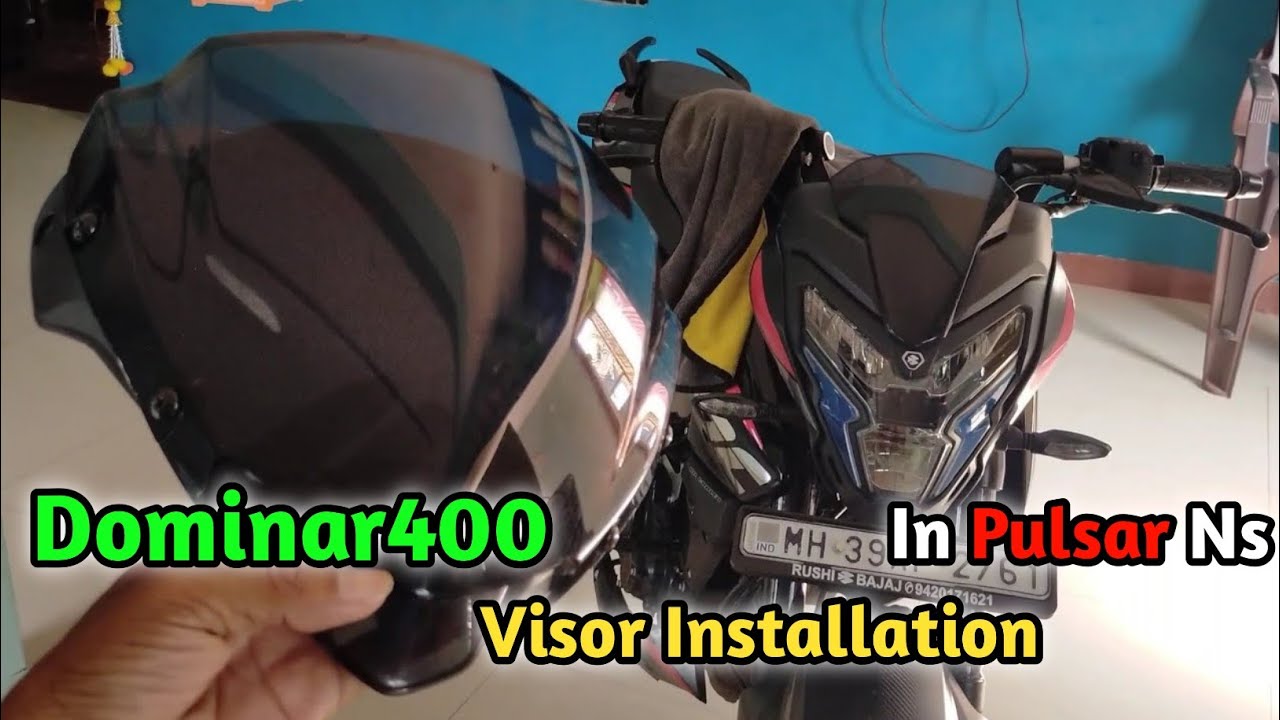 Pulsar Ns160 Visor Change install Dominar400 Visor In Pulsar NS All Model #modificition #onyoutube