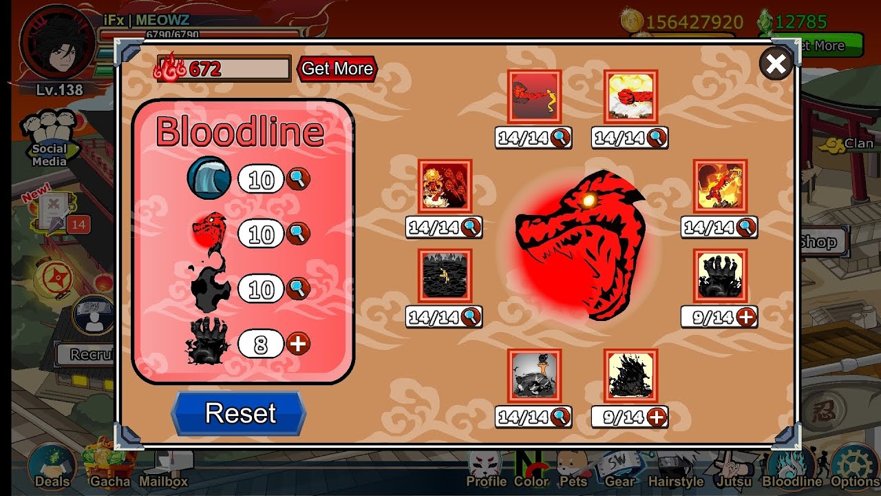 Magma Draknes, Black fire Talent Pvp Shinobi Warfare