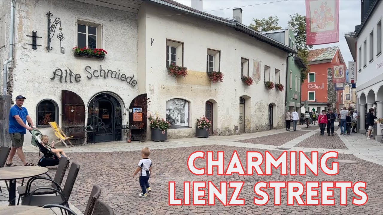 4K Rainy Day Stroll in Lienz Old Town | Relaxing City Walk & Calm Background Music