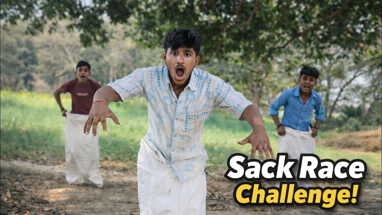 मिनट बोरी रेस चैलेंज 🏁 | कौन बनेगा आज का Winner? (Extreme Sack Race Challenge)” @CRACKER X..........