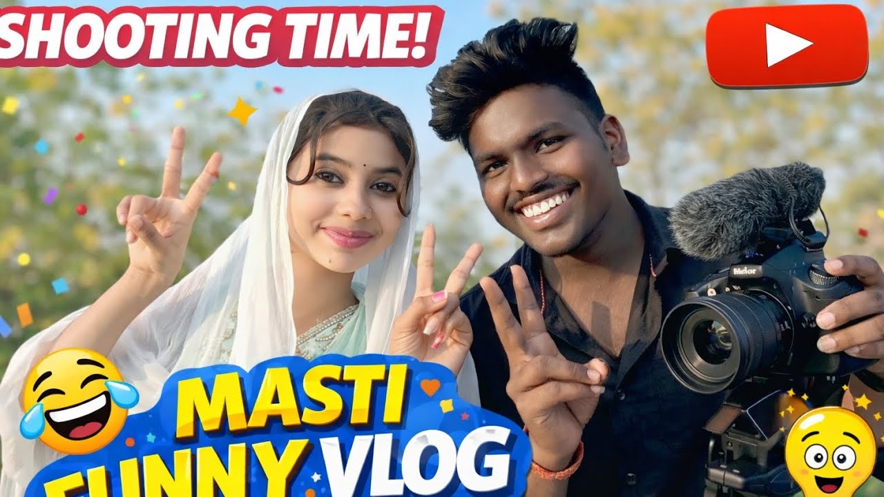 Shooting time masti and funny vlog 😂💖 #trending #funny #comedy  #vlog #viral #love 