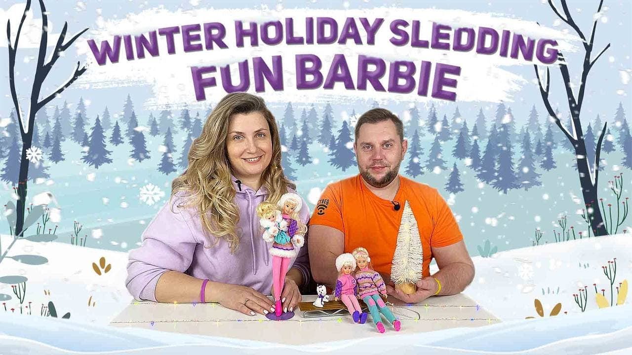 Зимняя сказка от Юлии. Распаковка и обзор BARBIE WINTER HOLIDAY Set SLEDDING