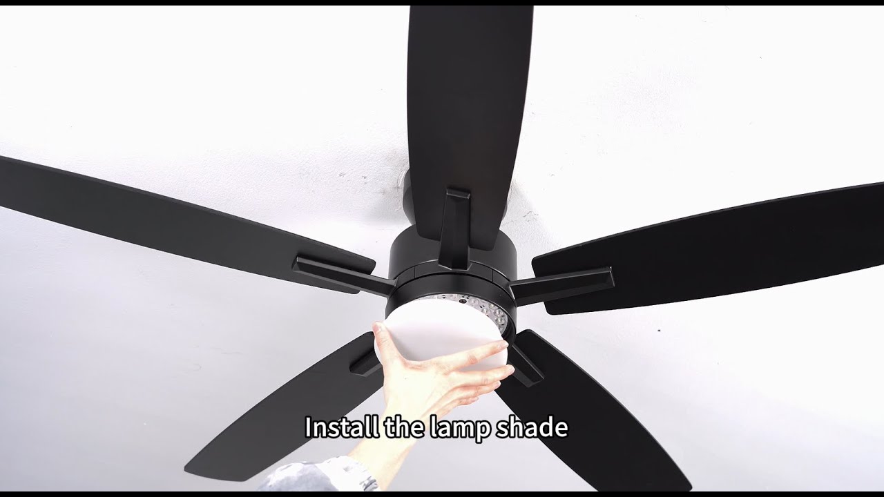 Installation video for Ohniyou ceiling fan model GLX100