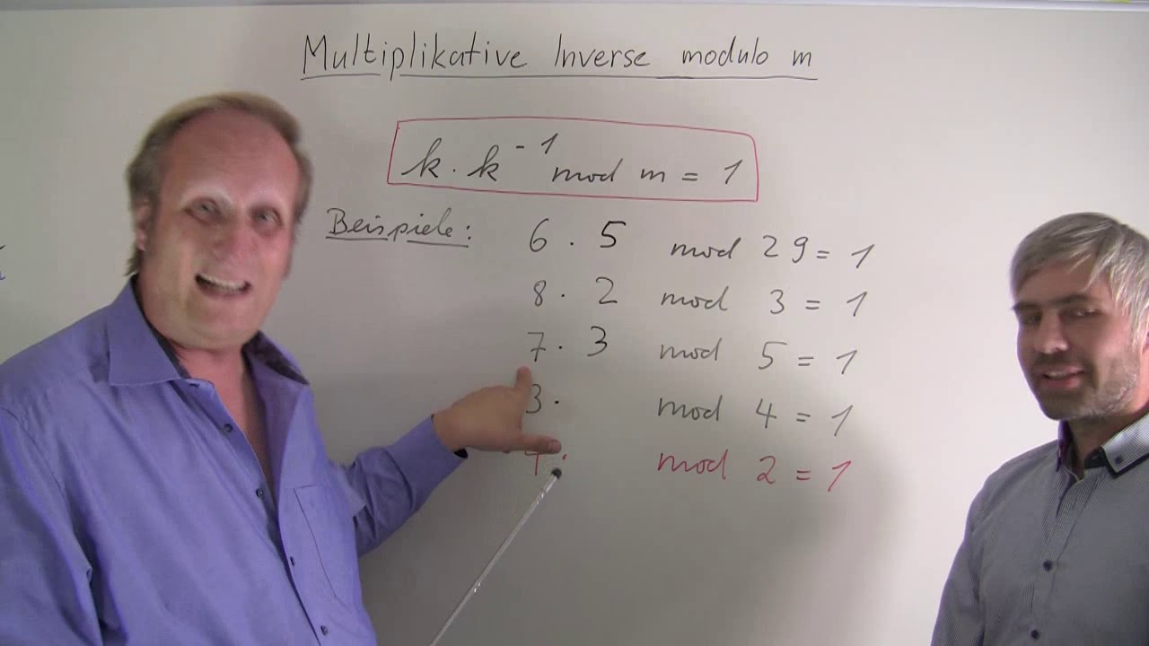 Multiplikative Inverse modulo m  -- intuitive Beispiele