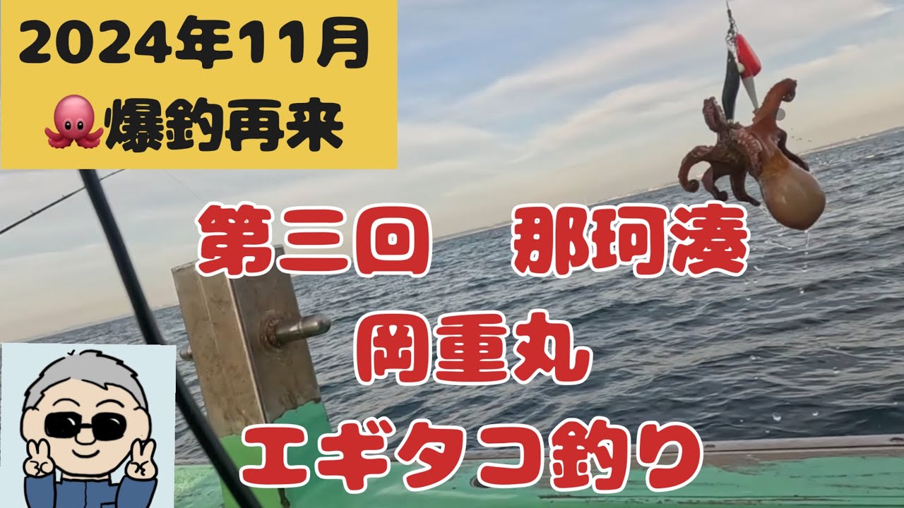 【第三回：那珂湊岡重丸　エギタコ釣り】　2024年11月　爆釣復活中 いまがチャンス