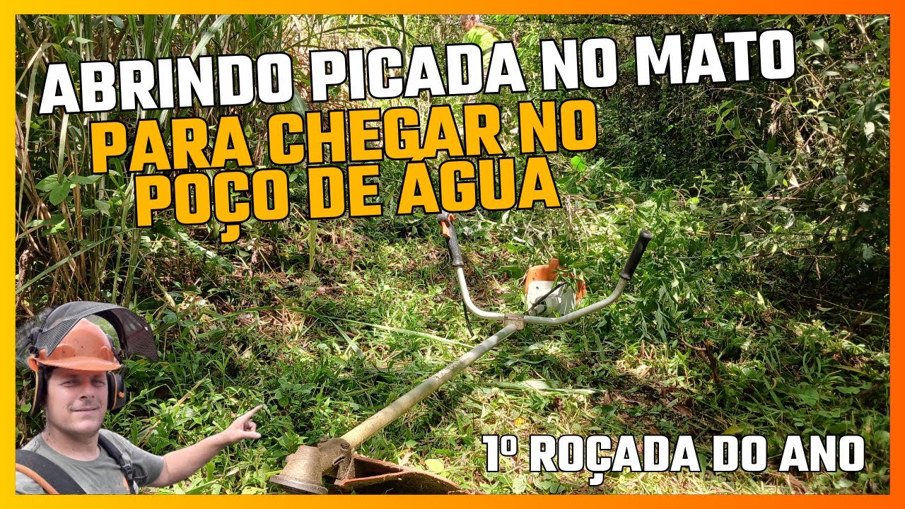 Abrindo Picada no Mato Fechado até o Poço de Água! 1º ROÇADA DO ANO