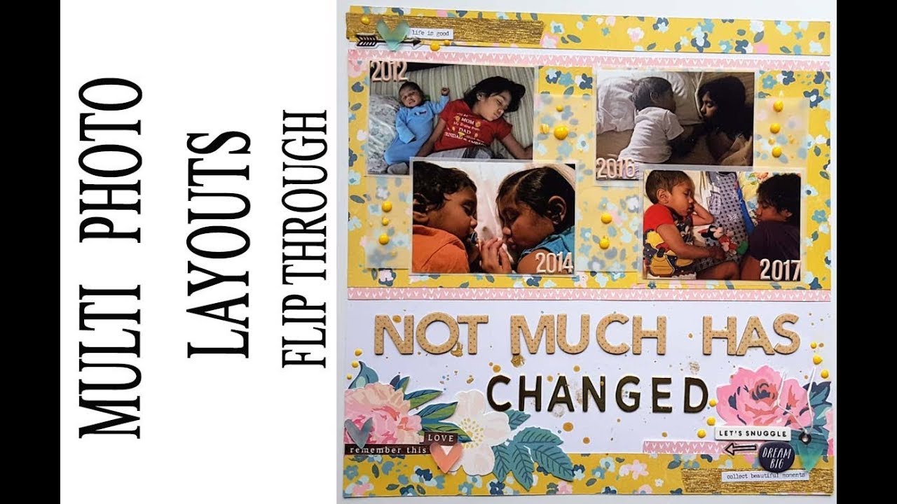Scrapbooking Multiple  photo multiphoto layouts share // flip through