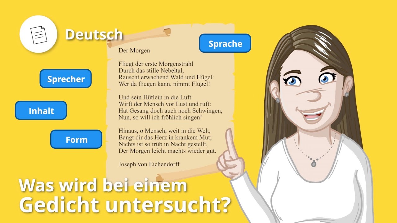 Gedichte untersuchen: Ein Überblick worauf du achten musst – Deutsch | Duden Learnattack