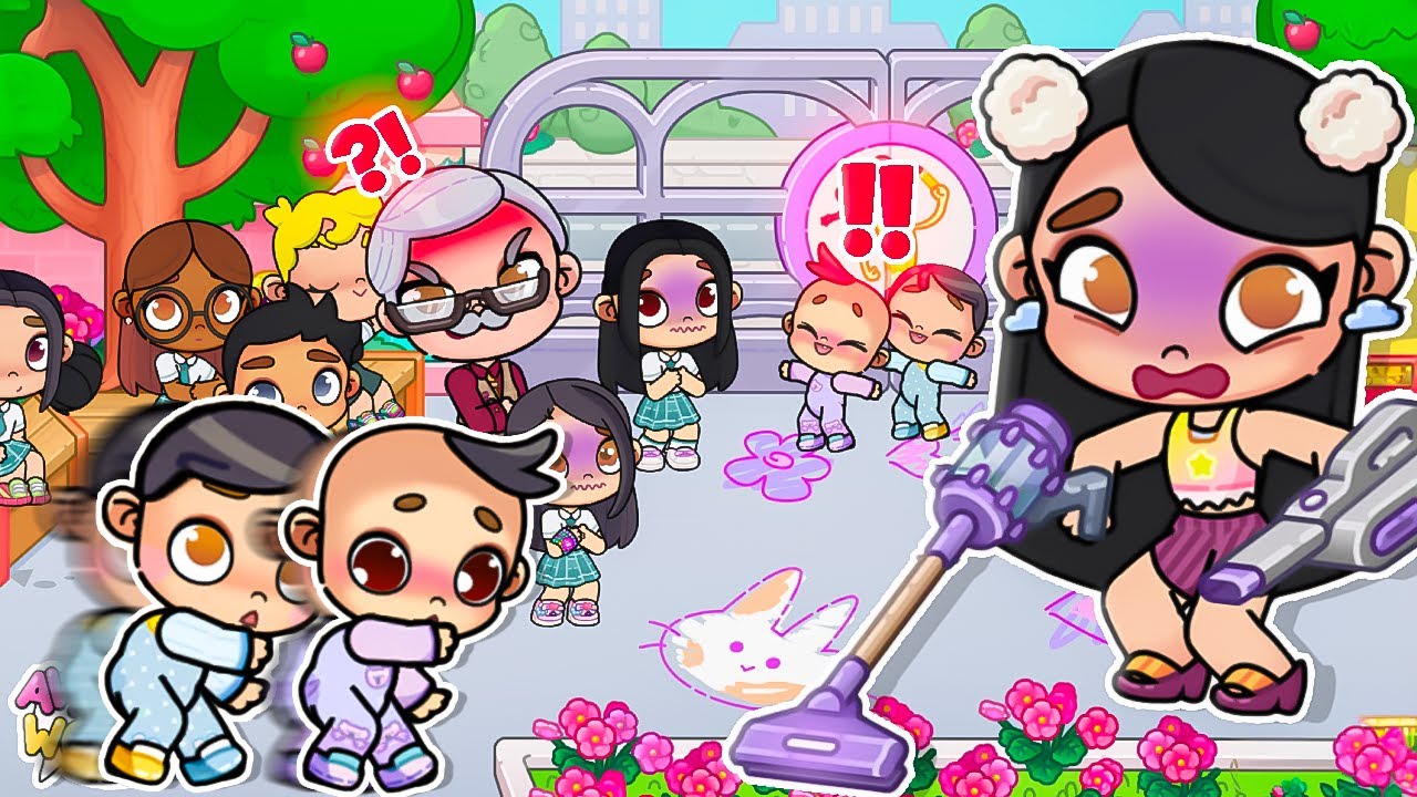 MES JUMEAUX MARCHENT POUR LA PREMIÈRE FOIS ET VONT À L'ÉCOLE DES JUMELLES SUR AVATAR WORLD ! MISS 👑