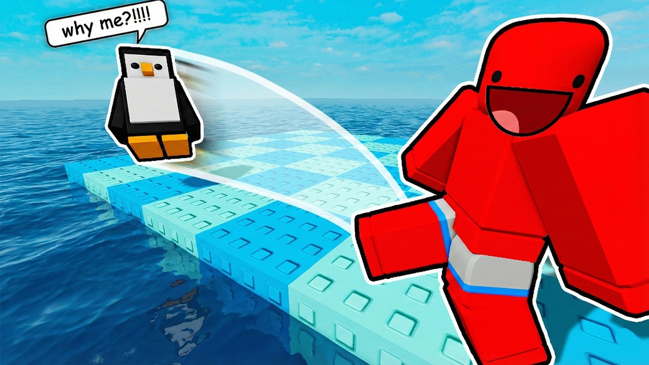 Bullying penguins in Roblox KNOCKOUT!