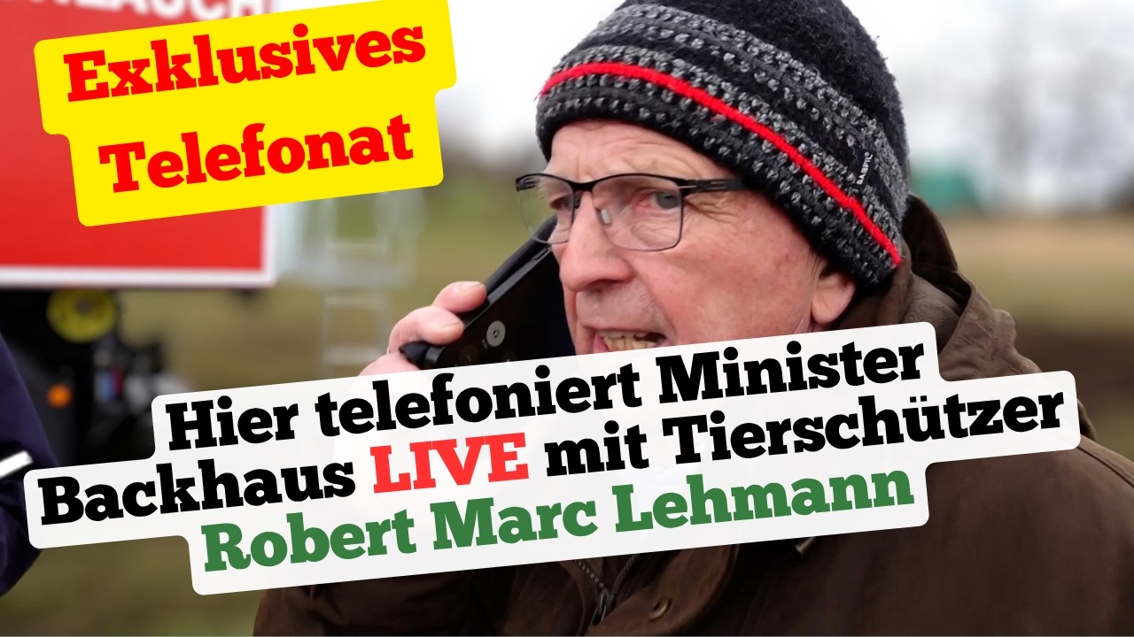 Hier telefoniert #Minister #Backhaus #LIVE mit #Tiersch&uuml;tzer #Robert #Marc #Lehmann
