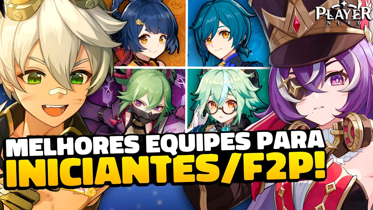 SAIBA AS MELHORES EQUIPES PARA INICIANTES/F2P!!! - GENSHIN IMPACT