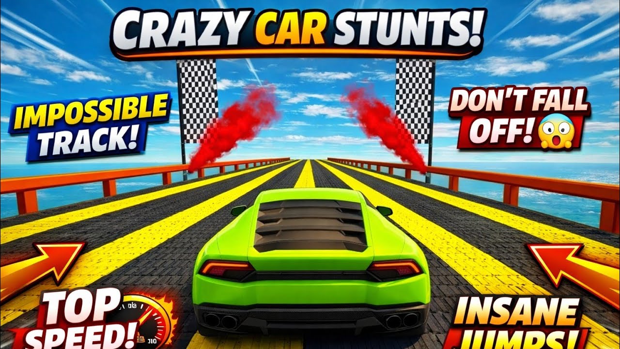 Lamborghini Stunt on Sky Road 🔥 | Ultra HD Gameplay  || #simulator #games #citycardriver