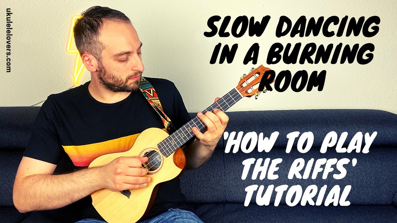 Slow Dancing In A Burning Room Intro Ukulele Tutorial - Riff with Tabs on Screen!